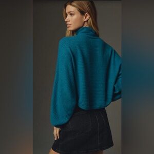 Pilcro Teal Cowl Neck Sweater